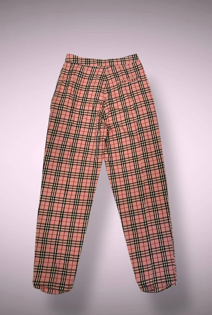 Tiger Mist. Pink Plaid Pants