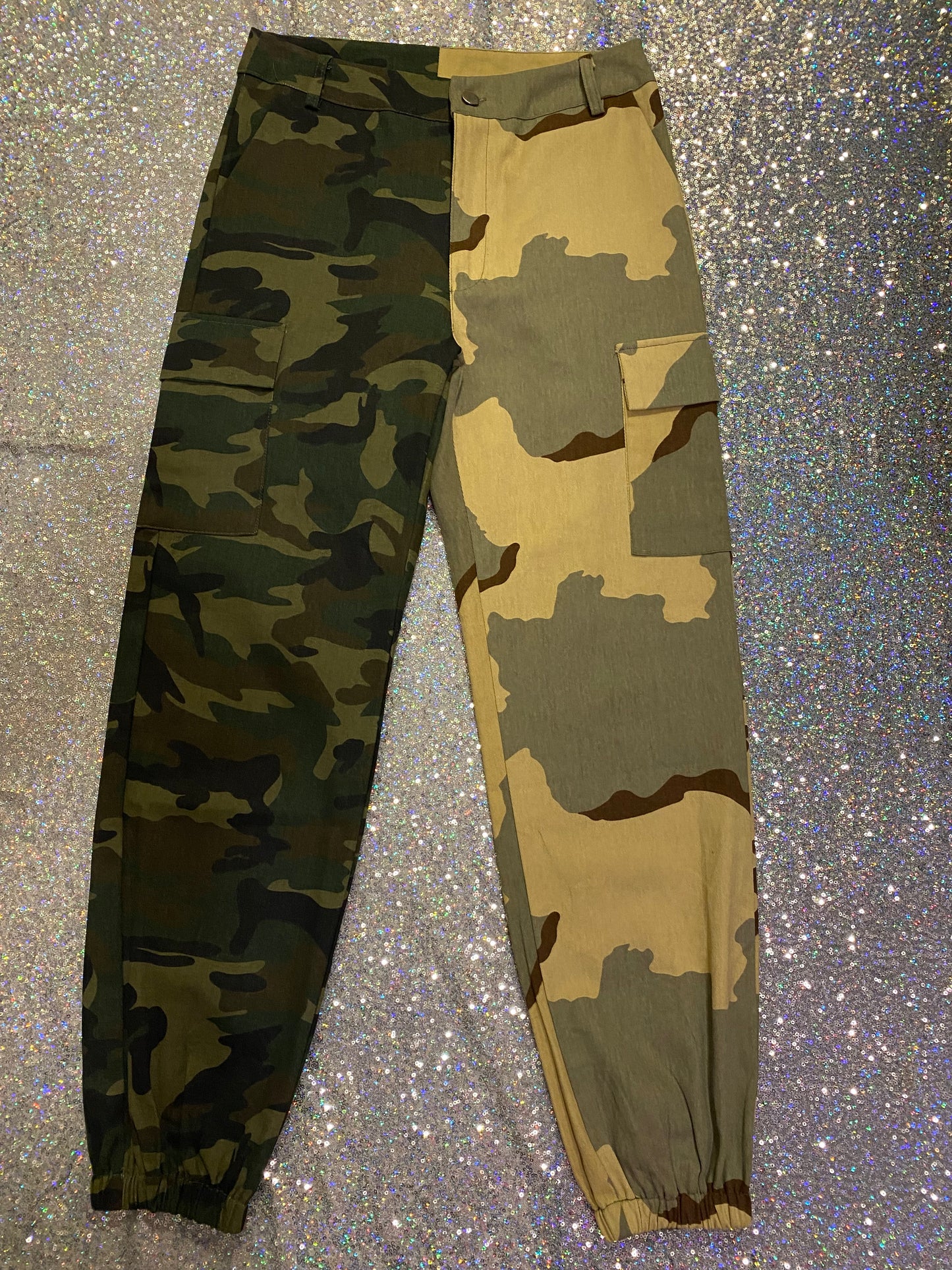 Camouflage two toned pants