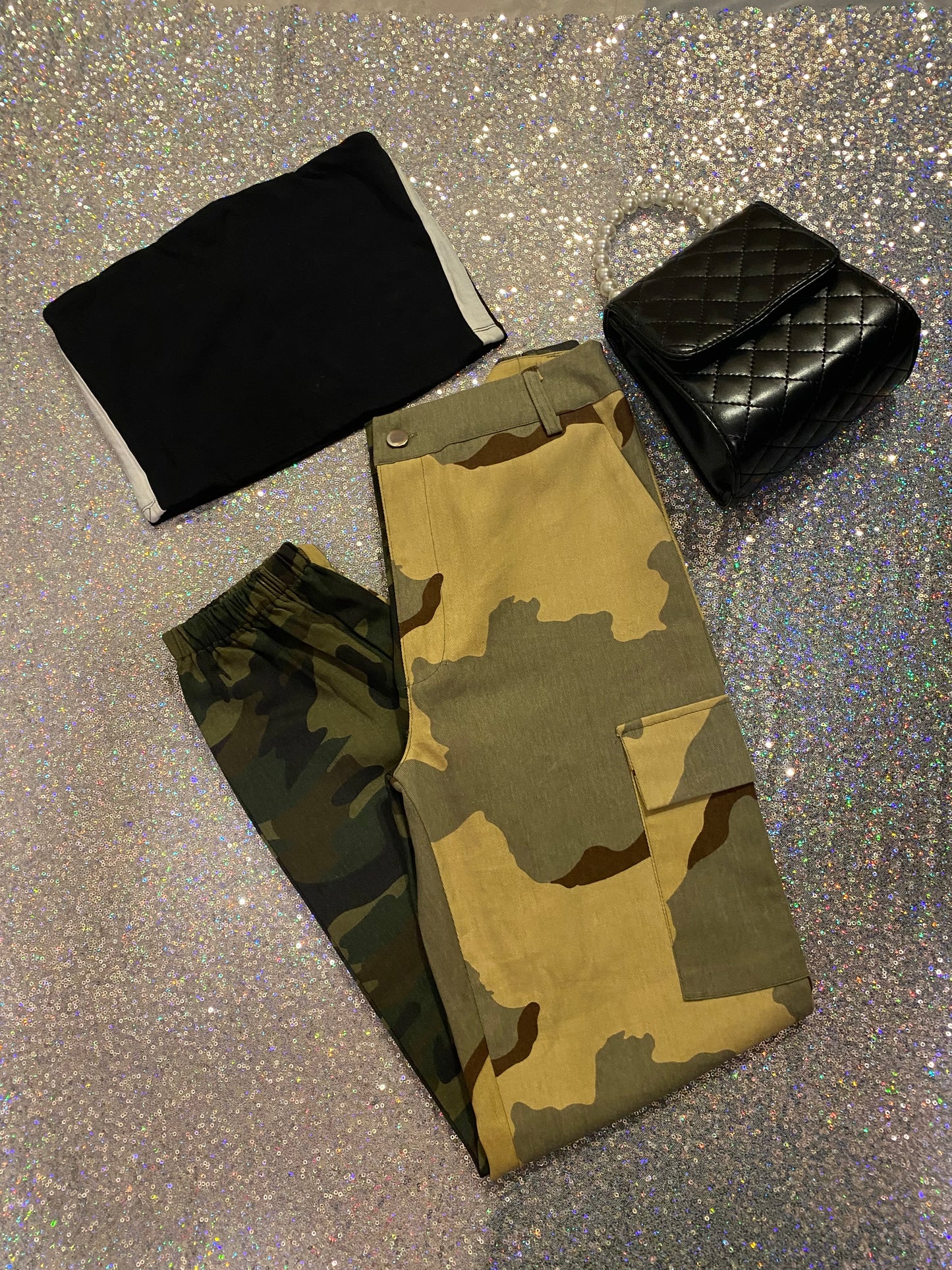 Camouflage two toned pants