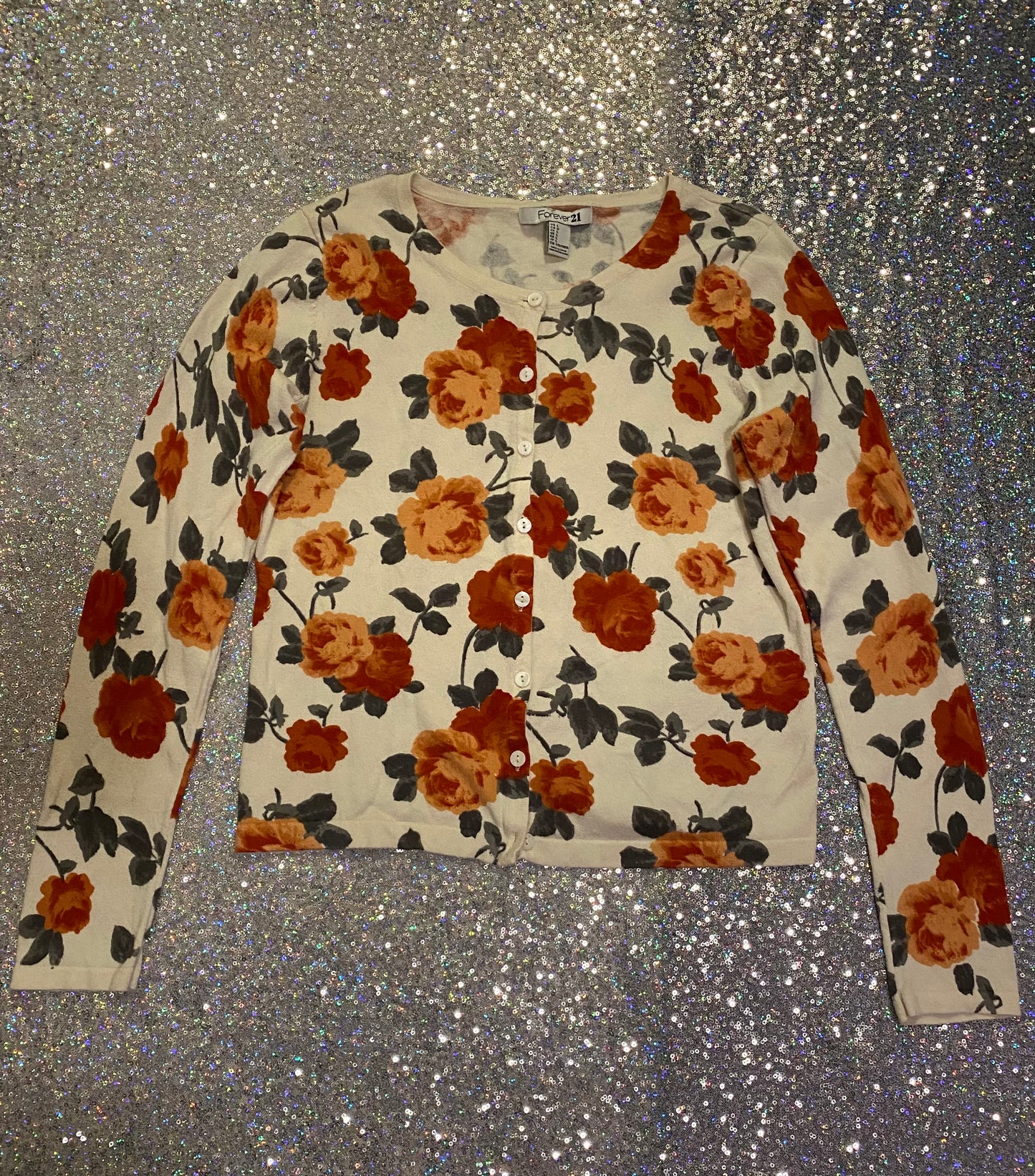 Forever 21 floral cardigan