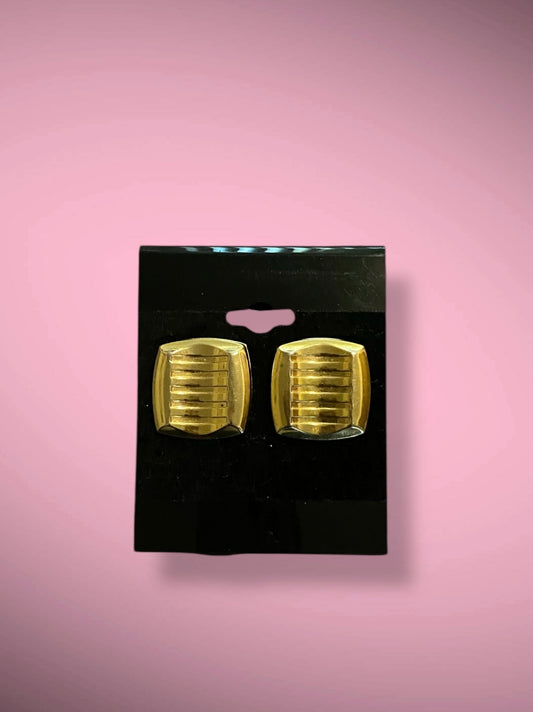 Gold Square Earrings