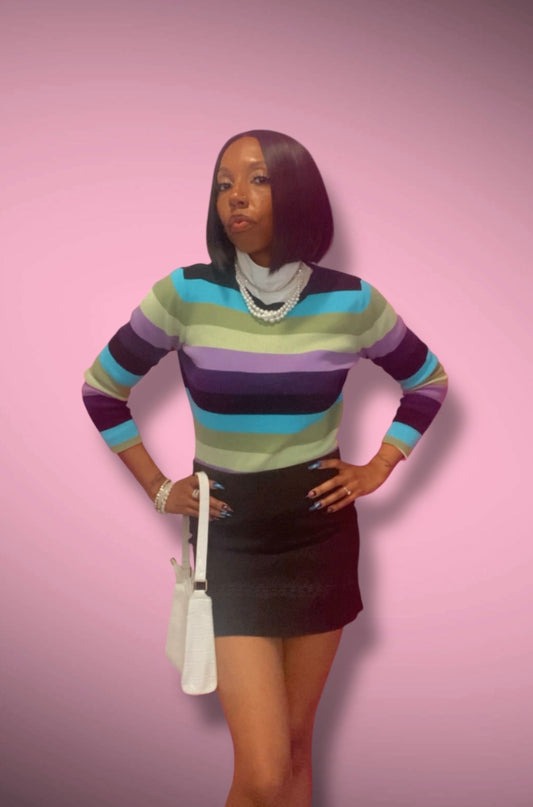 Vintage inspired striped top