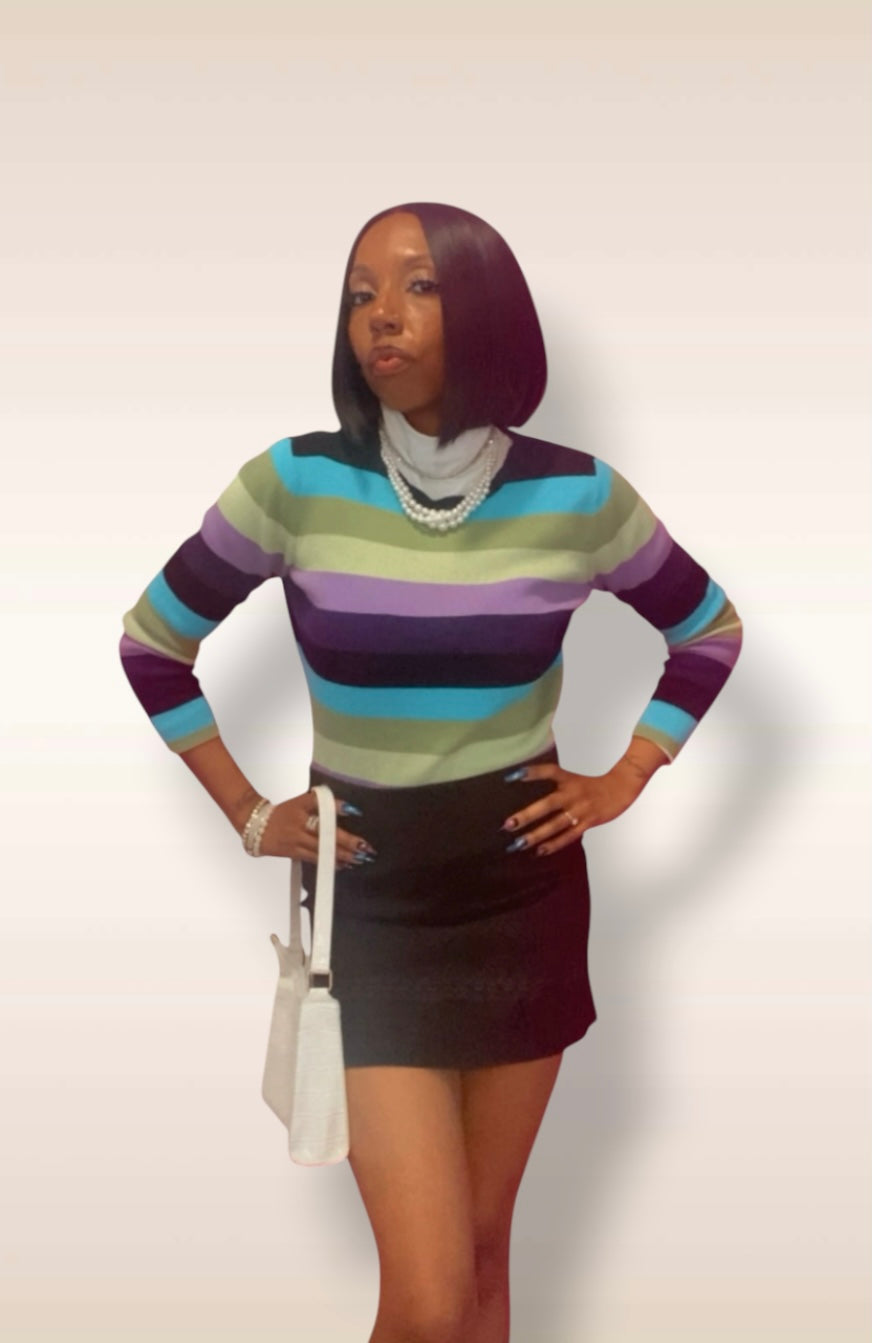 Vintage inspired striped top