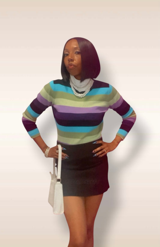 Vintage inspired striped top