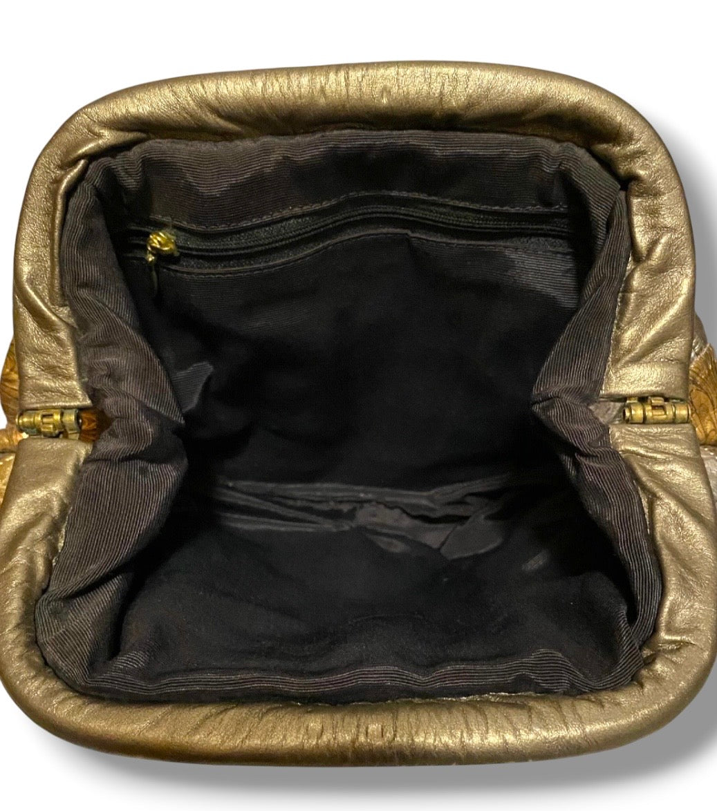 Vintage metallic crossbody/ shoulder bag
